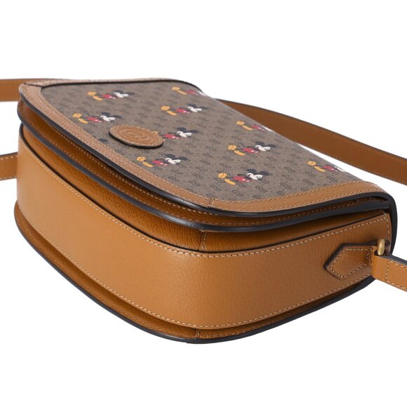 GUCCI x Disney GG Supreme Shoulder Bag 602694 Khaki Brown Multi PVC Leather - Picture 6 of 8